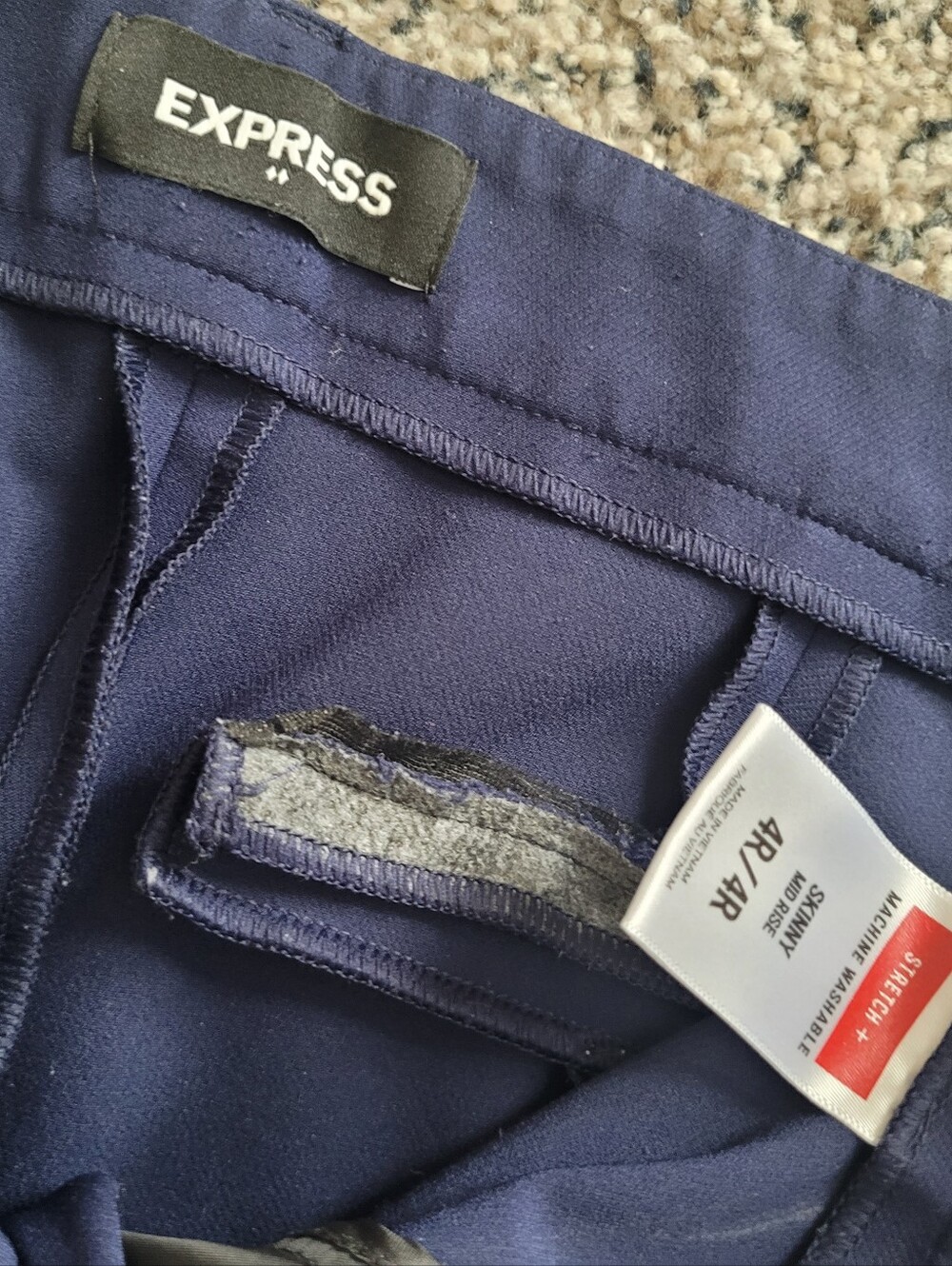 Express Stretch+ Skinny Mid Rise Pants - Picture 3 of 9